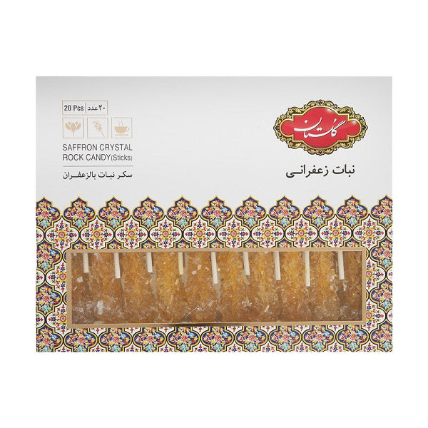 Golestan Saffron Rock Candy, 20 Sticks