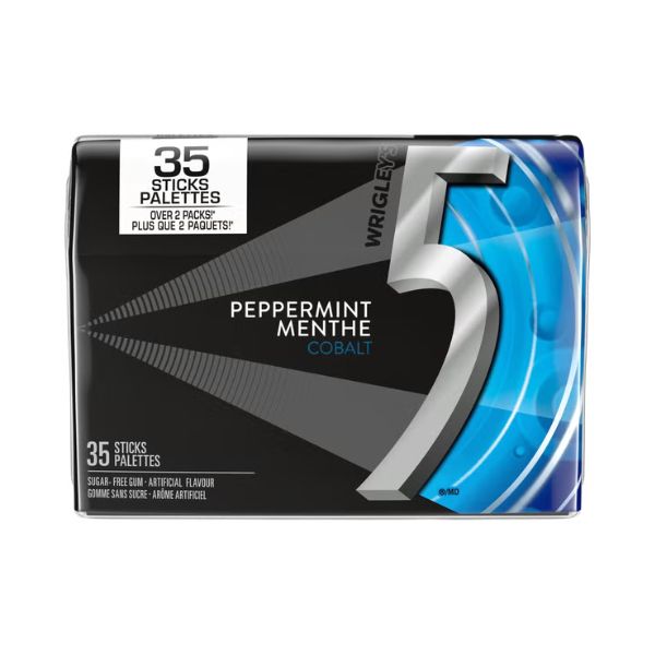 5 Gum Peppermint Cobalt Sugar-Free, 35st