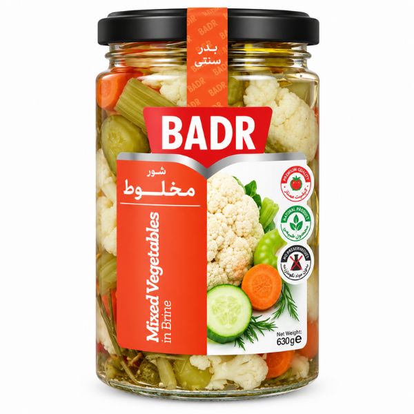 Badr Mixed Vegetables Salted, 630gr
