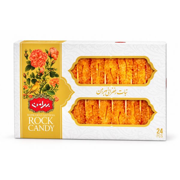 Bahraman Saffron Rock Candy, 24 Sticks