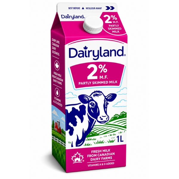 Dairyland 2% Partly Skimmed Milk, 1L