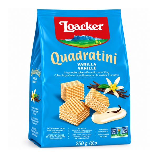 Loacker Wafer Quadratini Vanilla, 250gr