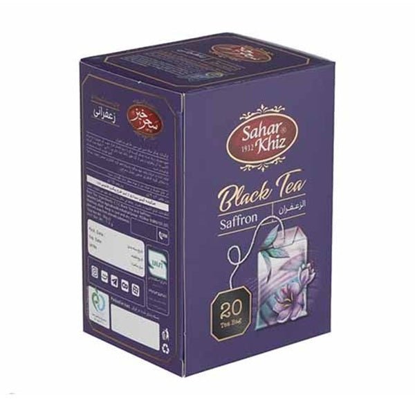 Saharkhiz Saffron Black Tea Bag 20 Ct