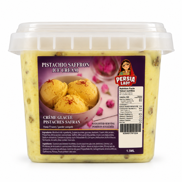 Persia Lady Pistachio Saffron Ice Cream Family 1.5L
