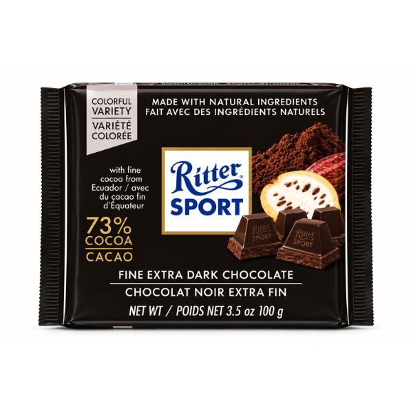 Ritter Sport Fine Extra Dark Chocolate %70, 100gr