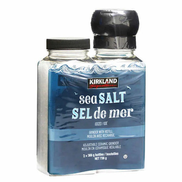 Kirkland Sea Salt Grinder with Refill - 13 oz, 2 ct
