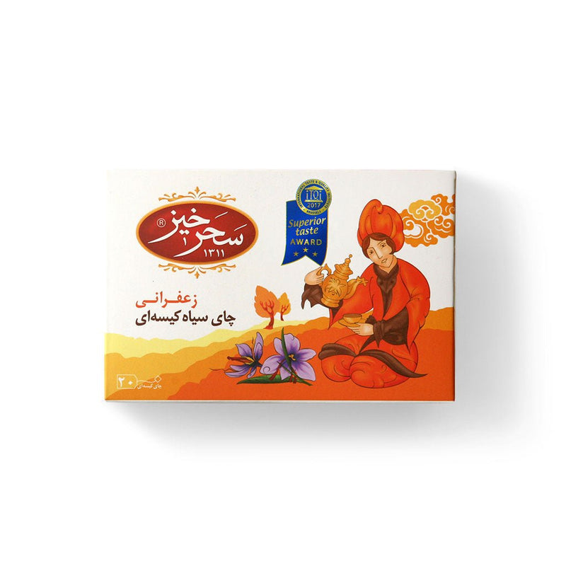 Saharkhiz Saffron Black Tea Bag 20 Ct