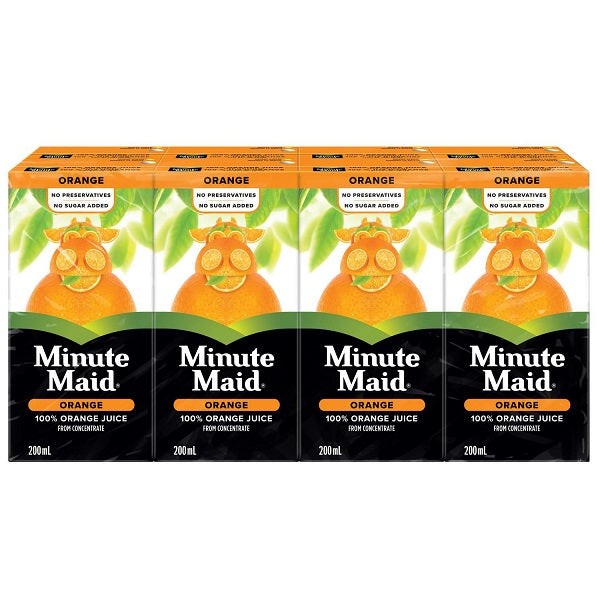 Minute Maid 100% Orange Juice 200mL (8 Packs)