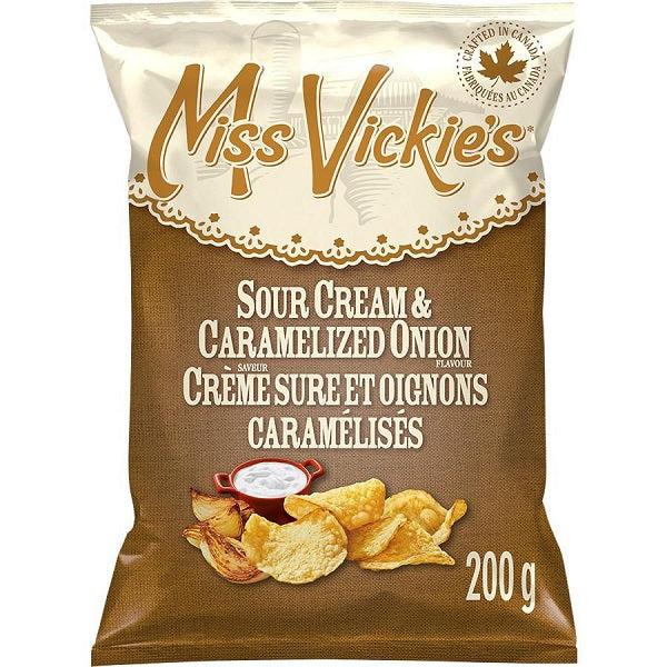Miss Vickie's Sour Cream & Caramelized Onion Kettle Cooked Potato Chips 200g