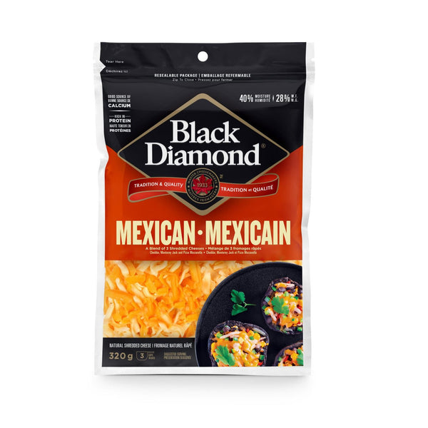 Black Diamond Mexican Shredded Cheese 320 g