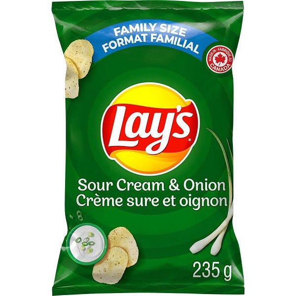 Lay's Sour Cream & Onion Potato Chips - 235 g