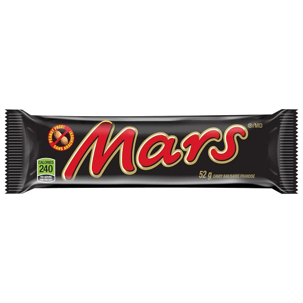 Mars Bar - Caramel Filled Chocolate Candy Bar, 52g (Pack of 4)