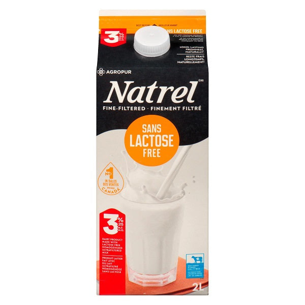 Natrel Lactose-Free 3.25% Milk, 2L
