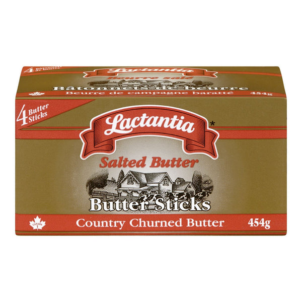 Lactantia Country Churned Salted Butter Sticks - 454g