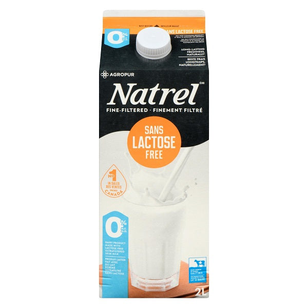 Natrel Lactose-Free Fat-Free Skim Milk 0%, 2L