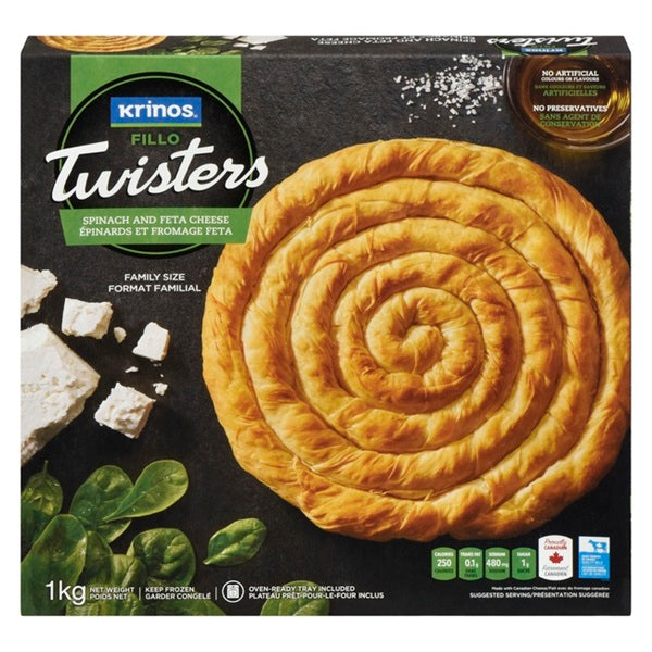 Krinos Fillo Twisters Spinach & Feta Cheese, 1kg