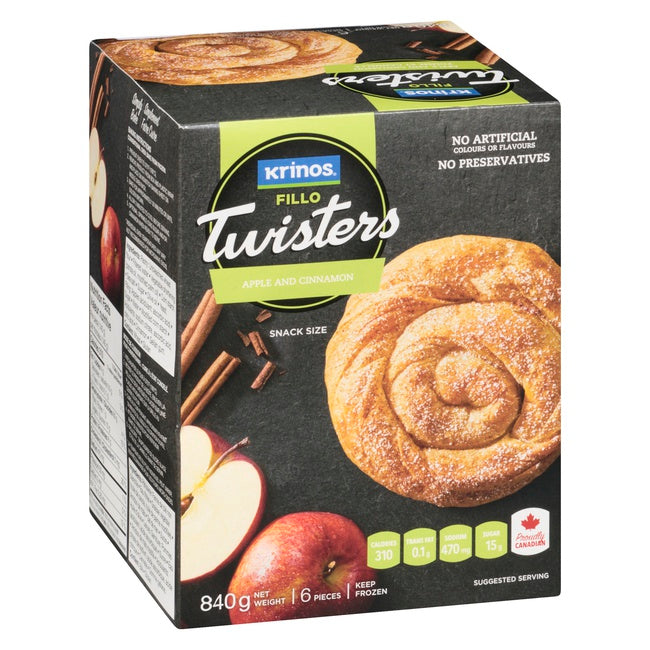 Krinos Apple & Cinnamon Fillo Twisters, 6pc