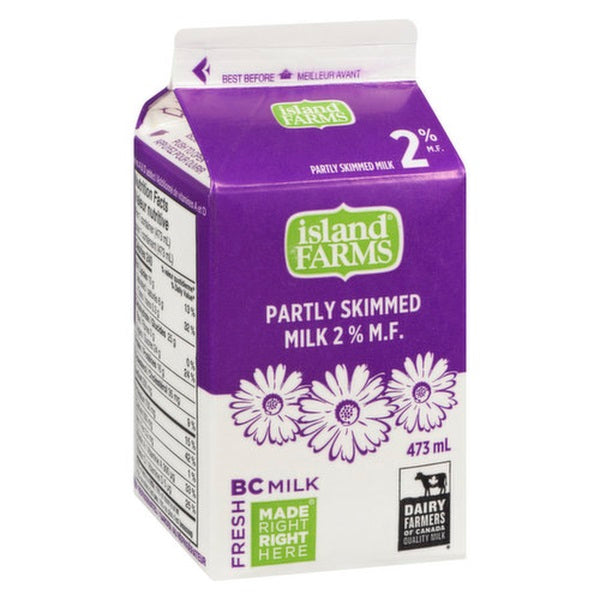 Island Farm 2% Partly Skimmed Milk , 473ml