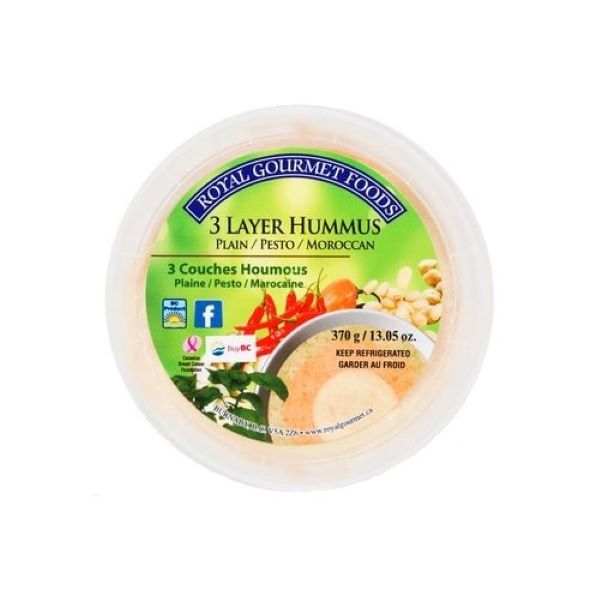 Royal Gourmet Foods 3 Layer Hummus, 370gr