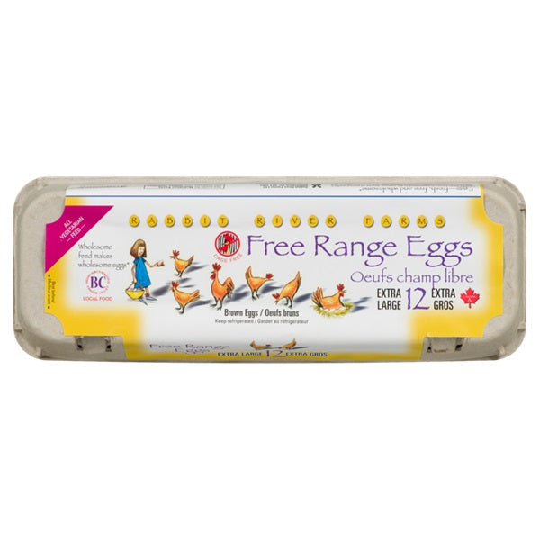 Rabbit River Eggs Free Range Extra Large, 1doz