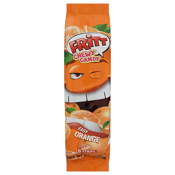 Fritt Chewy Candy Orange, 6 Strips