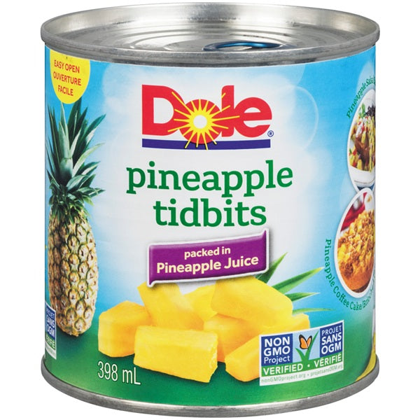 Dole Pineapple Tidbits, 398mL