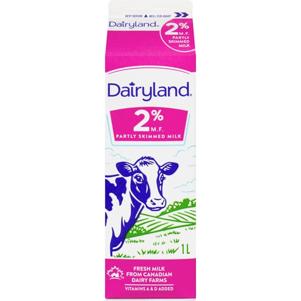 Dairyland 2% Partly Skimmed Milk, 1L