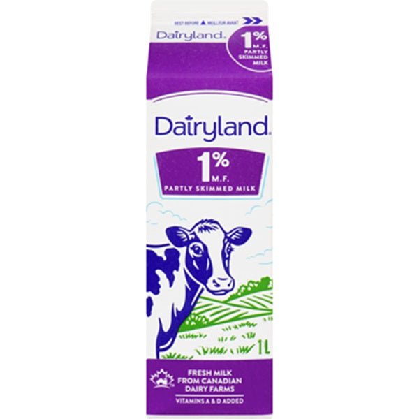 Dairyland 1% Partly Skimmed Milk, 1L