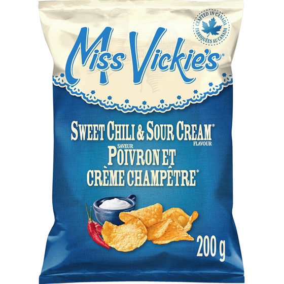 Miss Vickies Sweet Chili & Sour Cream Chips, 200gr