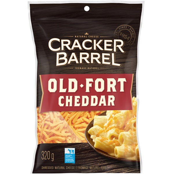 Cracker Barrel Old Cheddar Shredded Cheese, 320gr