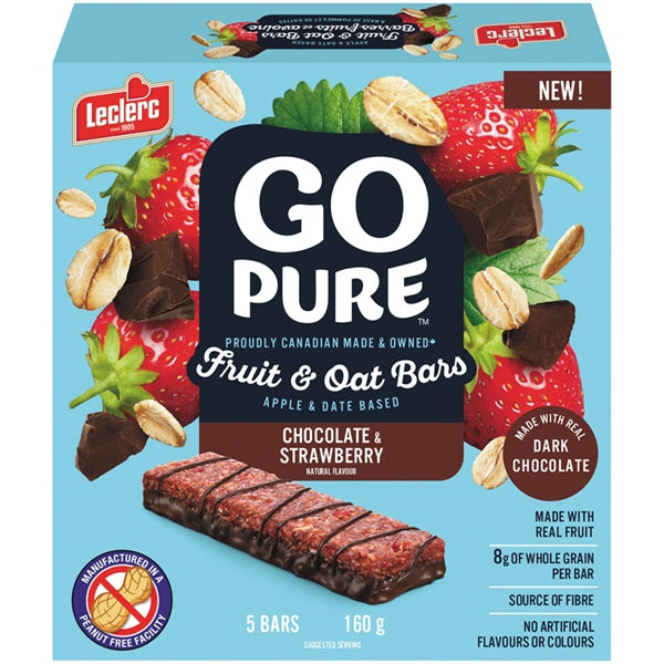 Go Pure Chocolate & Strawberry Oat Bars, 160gr