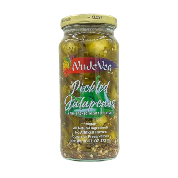 Nude Veg Pickled Jalapenus, 473mL