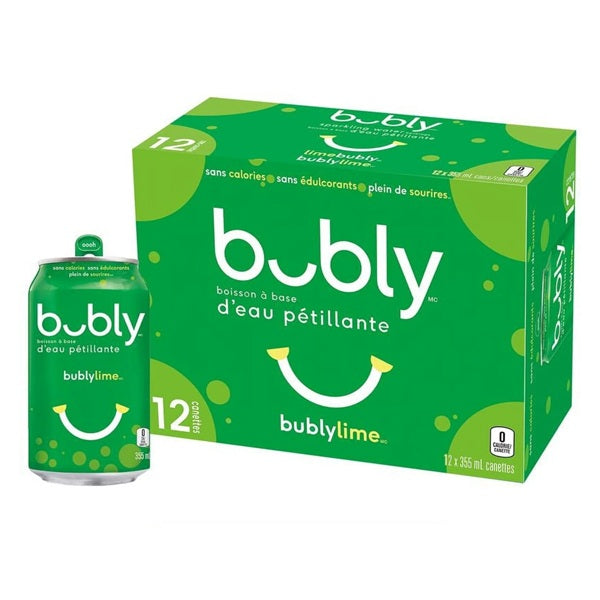 Bubly Sparkling Lime, 335ml (12cans)