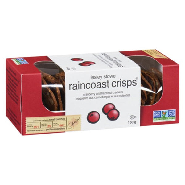 Raincoast Crisps Cranberry Hazelnut, 150gr