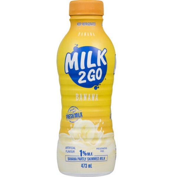 Milk 2 Go  %1 Banana Milk, 473ml