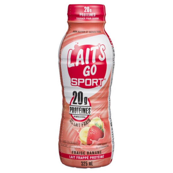 Milk 2 Go Sport Strawberry Banana, 325ml pcs