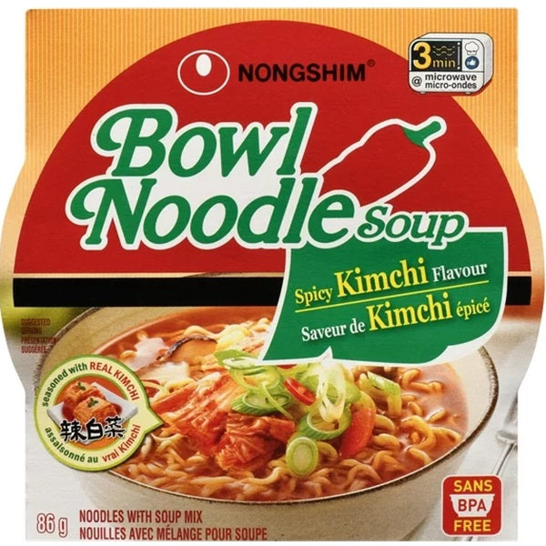 Nongshim Kimchi Bowl Noodle Soup, 86gr