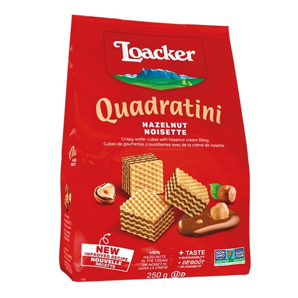 Loacker Wafer Quadratini Hazelnut, 250gr