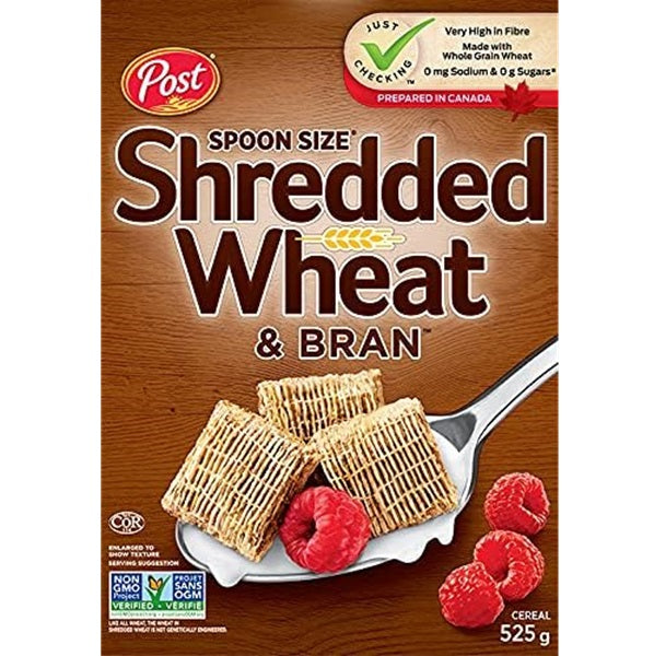 Post Shredded Wheat & Bran Cereal, 525gr