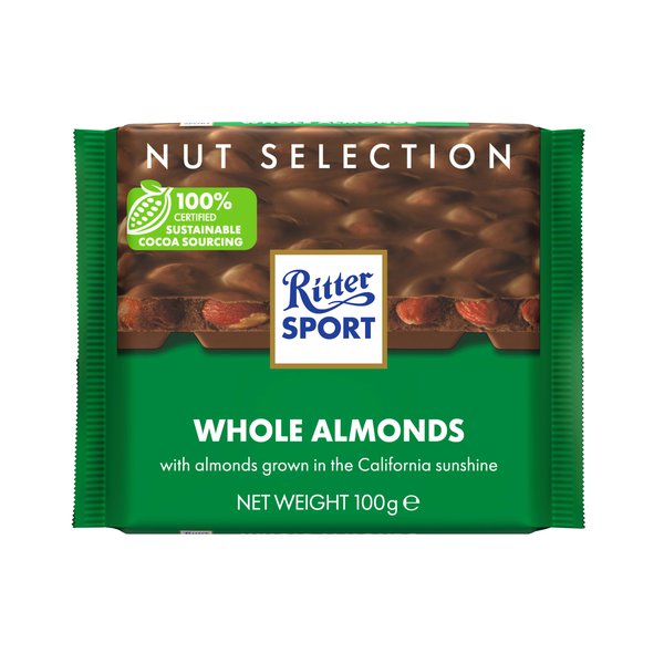 Ritter Sport Whole Almonds, 100gr