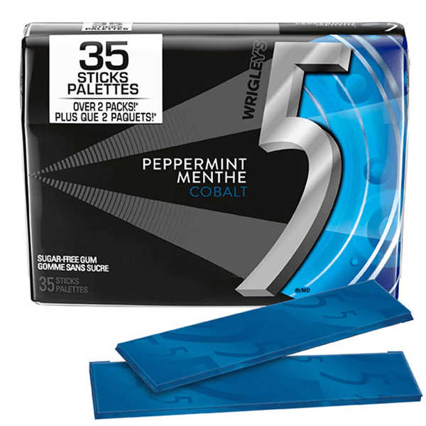 5 Gum Peppermint Cobalt Sugar-Free, 35st