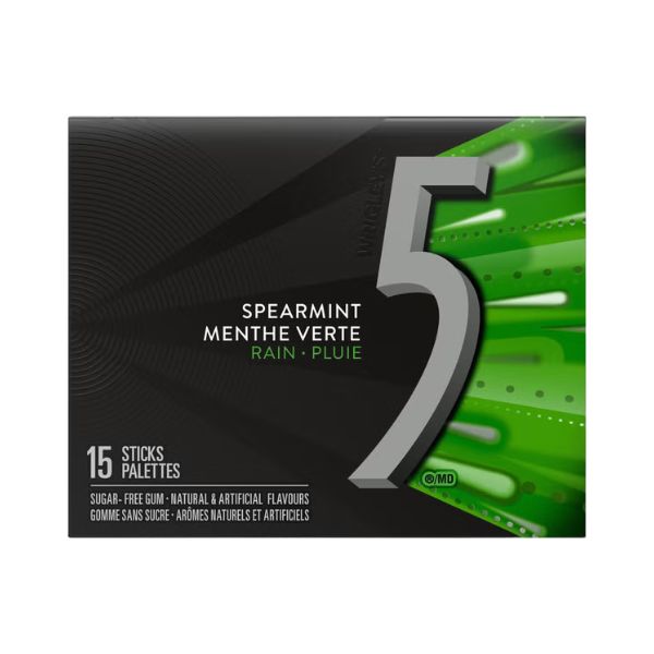 5 Gum Spearmint Sugar free, 15st