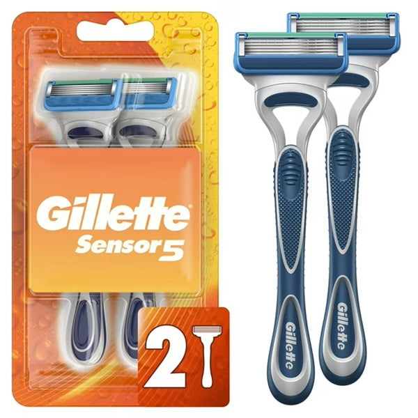 Gillette Sensor5 Men's Disposable, 2 Razors