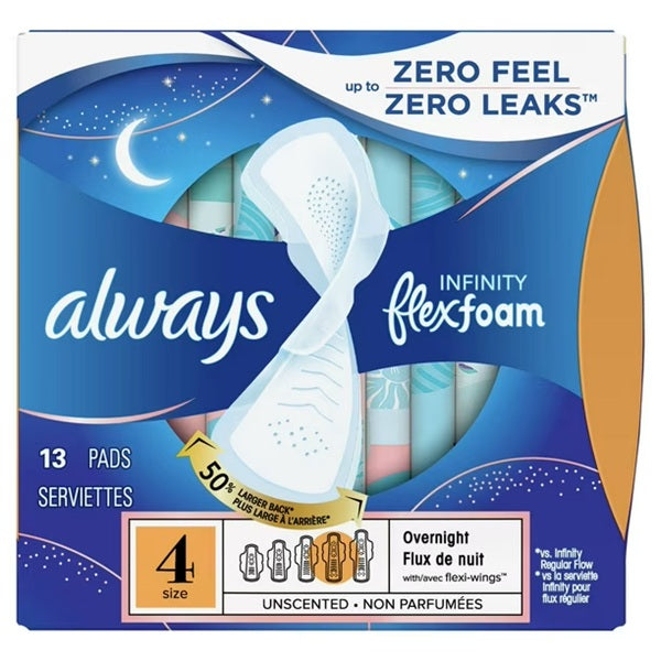 Always Unscented Size 4, 13Pads