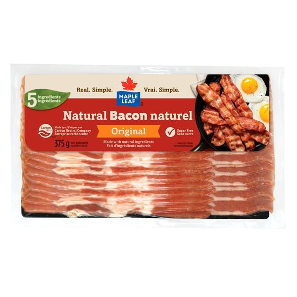 Maple Leaf Natural Bacon, 375gr