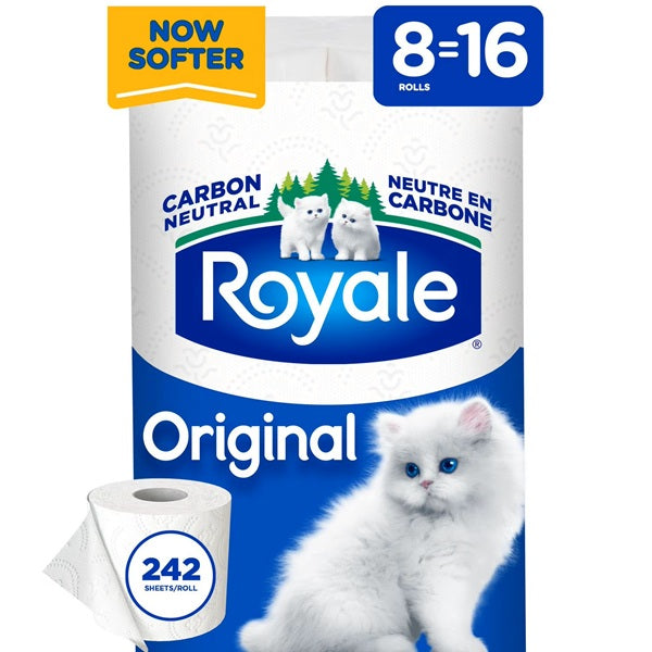 Royale Original Rolls of Bathroom Tissue, 8ct