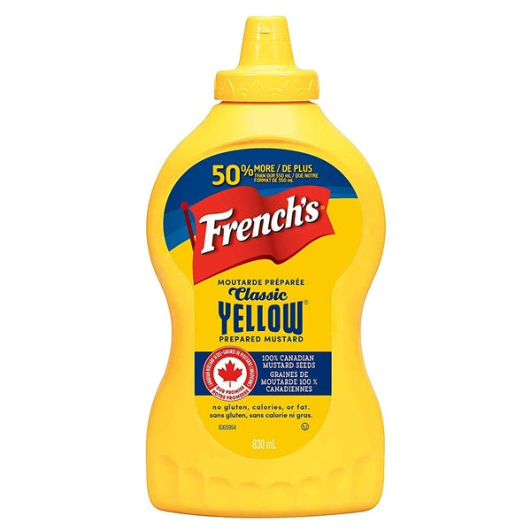 French's Yellow Mustard Squeeze, 830mL