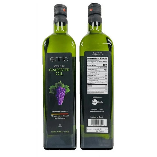 ENNIO 100% Pure Grapeseed Oil, 1l