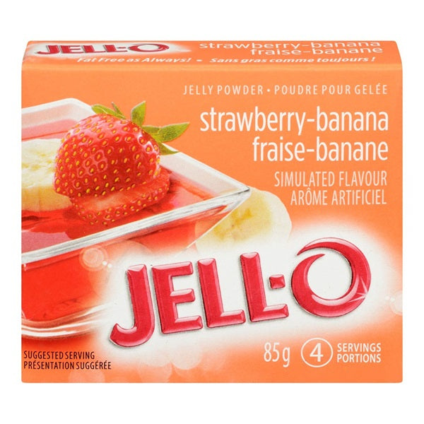 Jello Strawberry-Banana Jelly Powder , 85gr