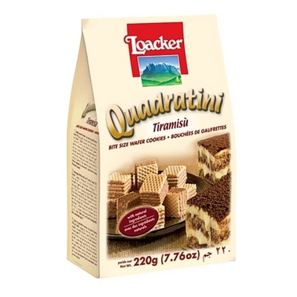 Loacker Wafer Quadratini Tiramisu, 220gr